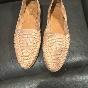 Men's Tan Leather Slip-On Loafers
